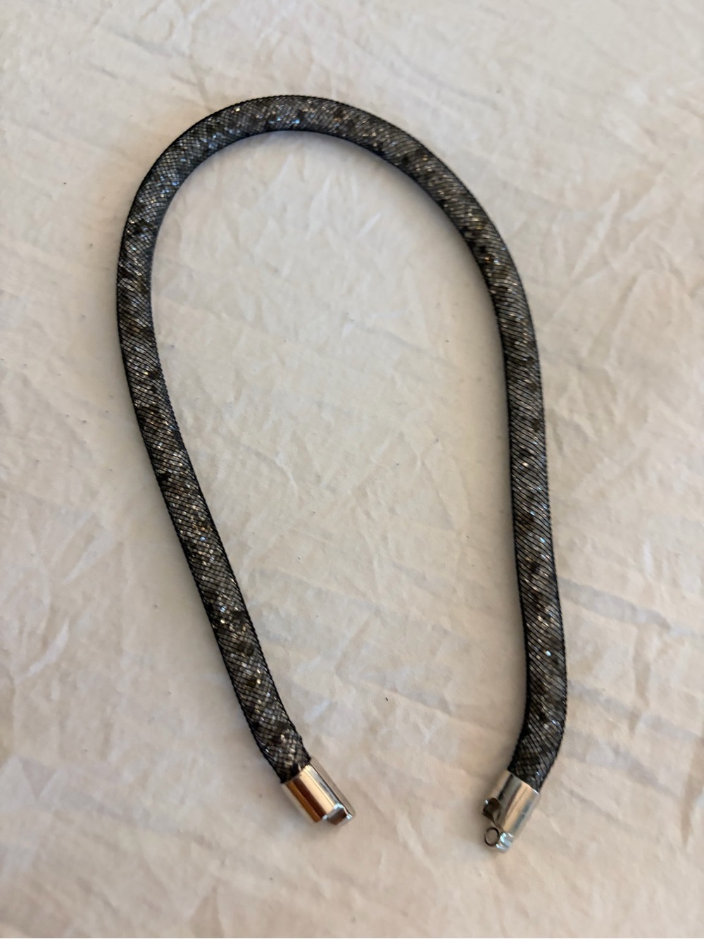Swarovski Silver Sparkle Mesh Necklace